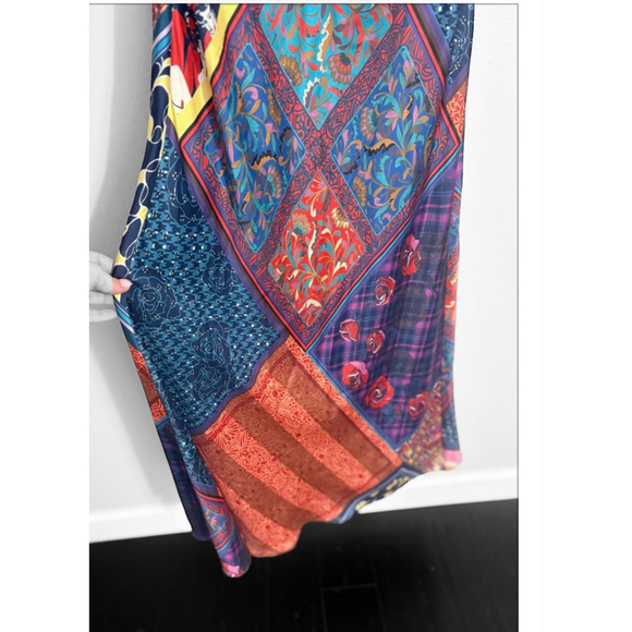 Staud Cubism Rare Bohemian Halter Maxi Satin Slip Dress - Picture 8 of 12